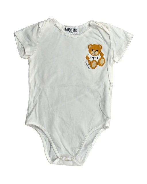 A White Bodysuits from Moschino in size 12-18M for boy. (Front View)