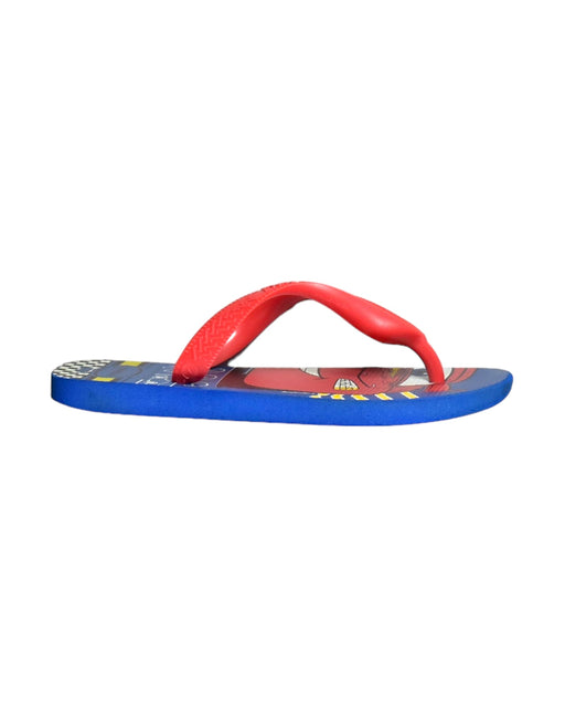 A Blue Slippers from Havaianas in size 11Y for boy. (Front View)