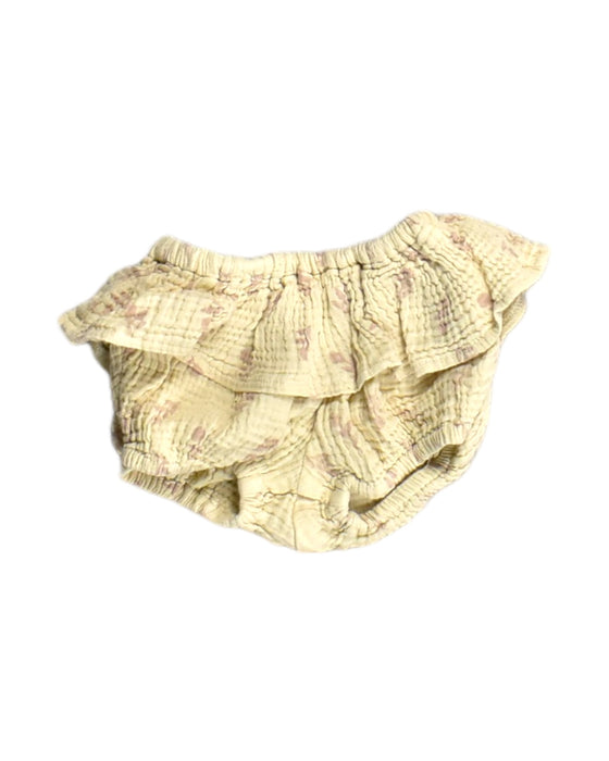 A Yellow Bloomers from Gingersnaps in size 3-6M for girl. (Front View)