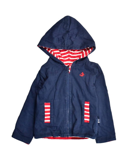 A Blue Lightweight Jackets from Jojo Maman Bébé in size 12-18M for boy. (Front View)