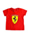 A Red Short Sleeve Tops from Ferrari in size 12-18M for girl. (Front View)