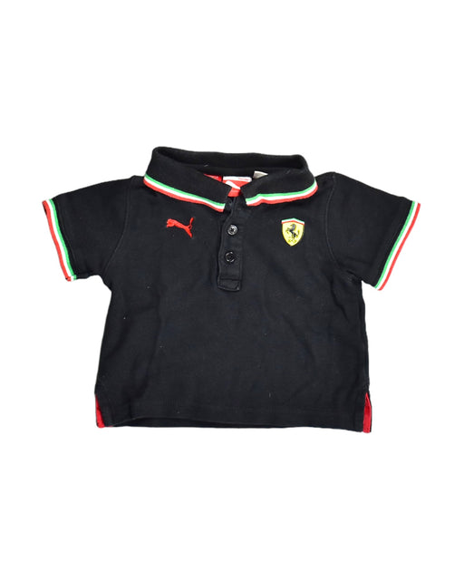 A Black Short Sleeve Polos from Ferrari in size 6-12M for boy. (Front View)