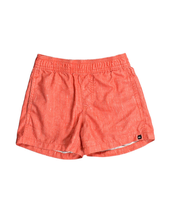 A Orange Swimsuits from Quiksilver in size 3T for girl. (Front View)