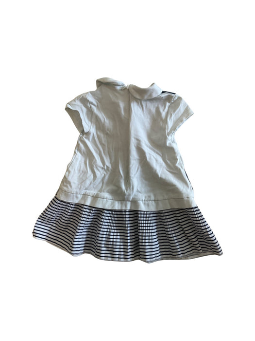 A White Short Sleeve Dresses from Mayoral in size 6-12M for girl. (Back View)