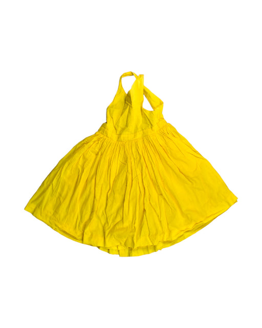 A Yellow Sleeveless Dresses from Chateau de Sable in size 4T for girl. (Front View)