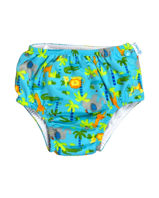 A Blue Swim Diapers from i play in size 3T for boy. (Front View)