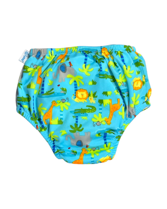 A Blue Swim Diapers from i play in size 3T for boy. (Back View)