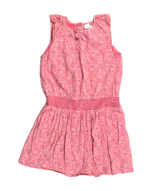 A Pink Sleeveless Dresses from Cyrillus in size 6T for girl. (Front View)