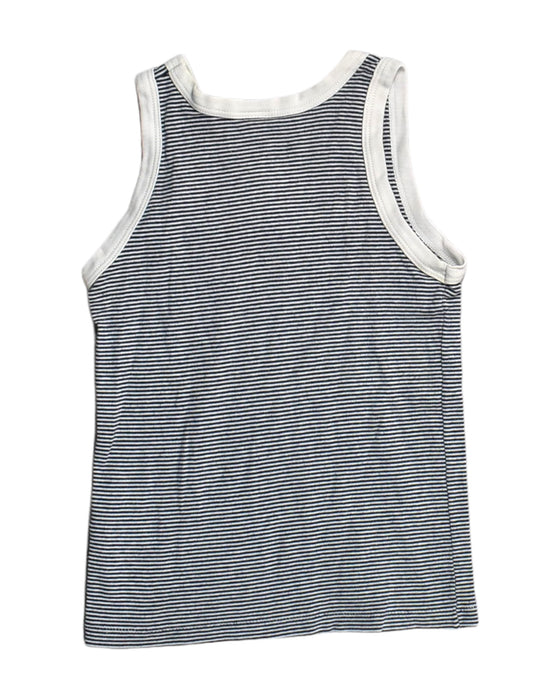 A Black Sleeveless Tops from Petit Bateau in size 6T for boy. (Back View)