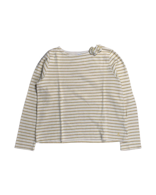 A Brown Long Sleeve Tops from Petit Bateau in size 12Y for girl. (Front View)