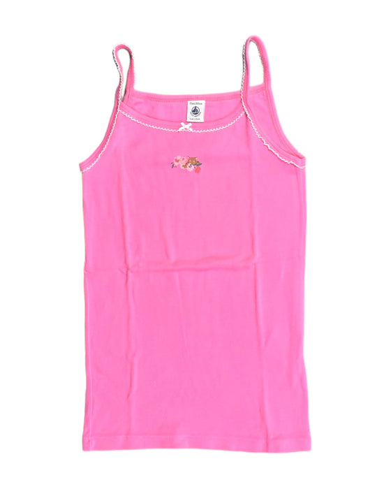 A Pink Sleeveless Tops from Petit Bateau in size 12Y for girl. (Front View)