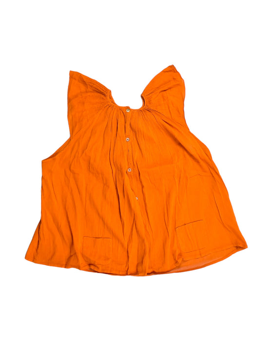 A Orange Sleeveless Tops from Bonton in size 12Y for girl. (Front View)