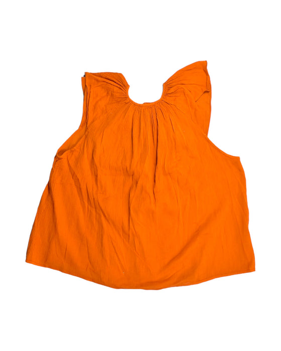 A Orange Sleeveless Tops from Bonton in size 12Y for girl. (Back View)