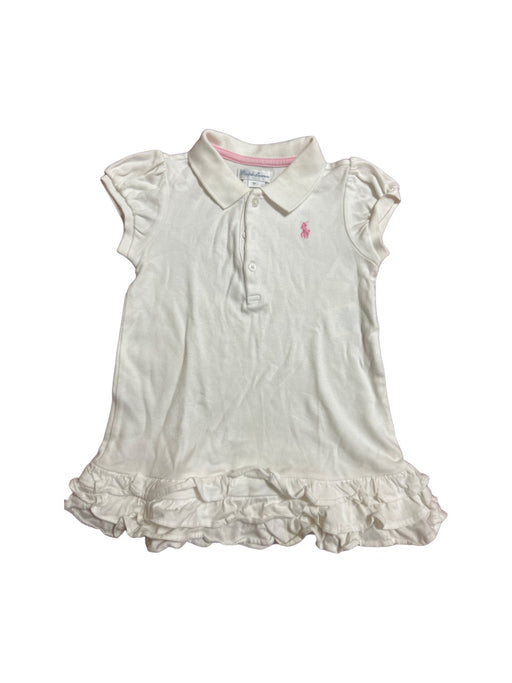 A White Short Sleeve Dresses from Ralph Lauren in size 12-18M for girl. (Front View)