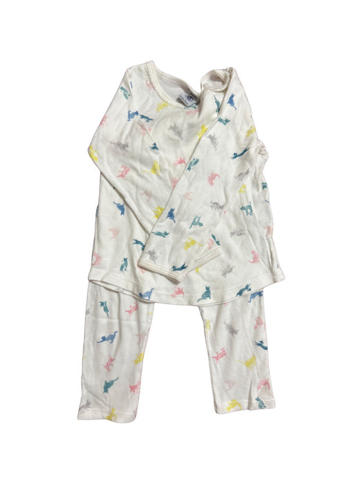 A White Pyjama Sets from Petit Bateau in size 3T for neutral. (Front View)