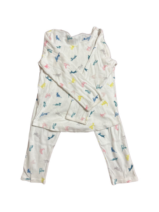 A White Pyjama Sets from Petit Bateau in size 3T for neutral. (Back View)