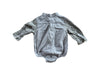 A Grey Long Sleeve Bodysuits from Chateau de Sable in size 0-3M for neutral. (Back View)