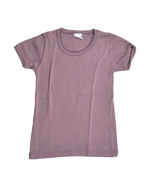 A Purple Short Sleeve Tops from Petit Bateau in size 6T for girl. (Front View)