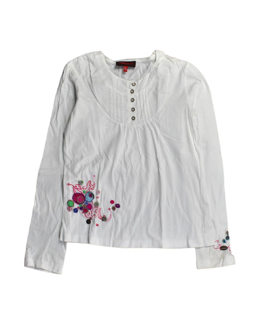 A White Long Sleeve Tops from Catimini in size 10Y for girl. (Front View)