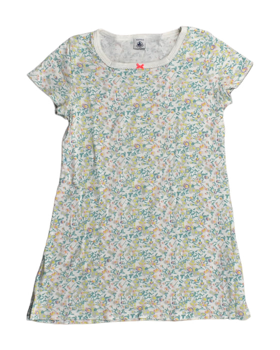 A White Short Sleeve Dresses from Petit Bateau in size 6T for girl. (Front View)