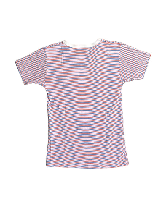 A Pink T Shirts from Petit Bateau in size 12Y for girl. (Back View)