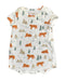 A White Rompers from Le Petit Society in size 0-3M for boy. (Back View)