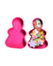 A Pink Board Games & Puzzles from Djeco in size 4T for girl. (Back View)