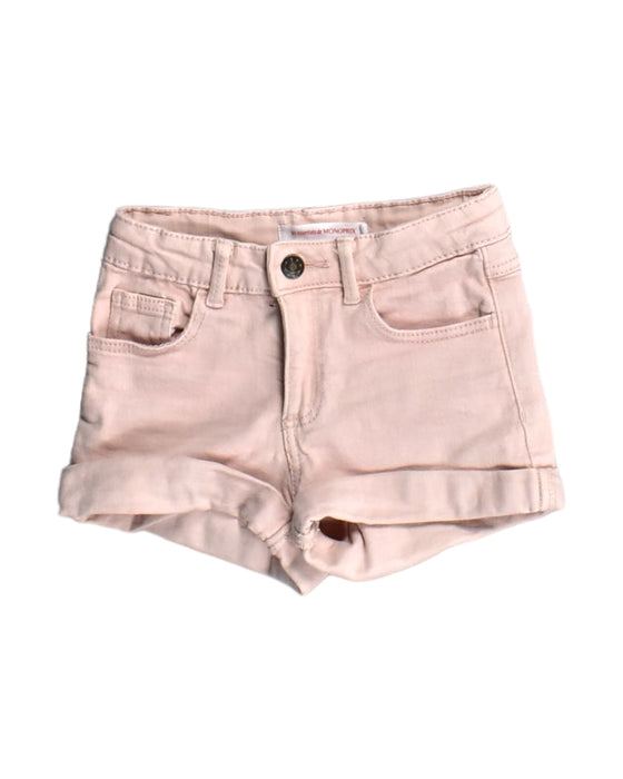 A Pink Shorts from Monoprix in size 4T for girl. (Front View)