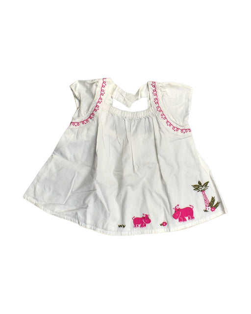 A White Short Sleeve Tops from Retykle in size 18-24M for girl. (Front View)