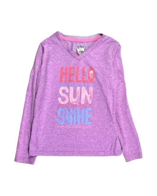 A Purple Long Sleeve Tops from The North Face in size 6T for girl. (Front View)