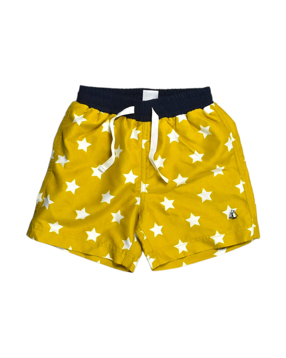 A Yellow Shorts from Petit Bateau in size 12-18M for girl. (Front View)