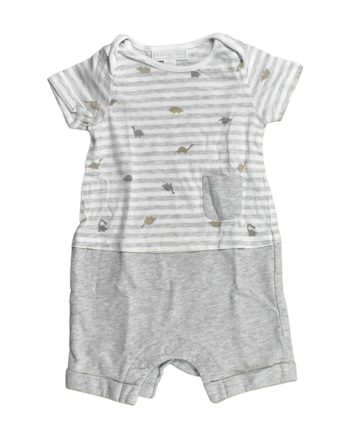 A Grey Short Sleeve Rompers from The Little White Company in size 6-12M for boy. (Front View)