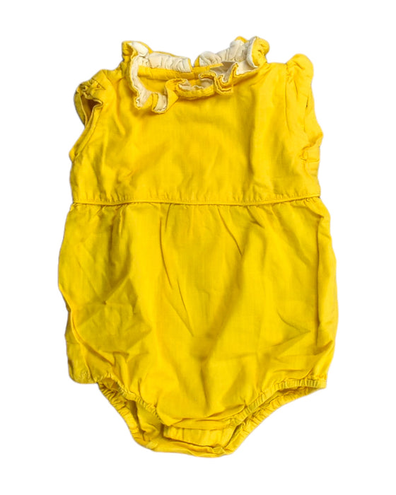 A Yellow Bodysuits from Chateau de Sable in size 3-6M for girl. (Front View)