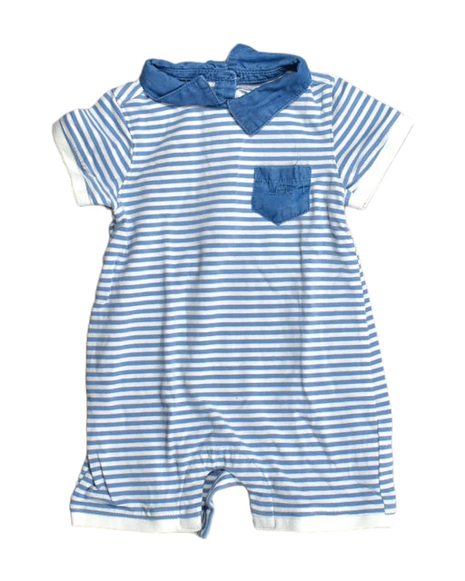 A Blue Rompers from Chateau de Sable in size 0-3M for boy. (Front View)