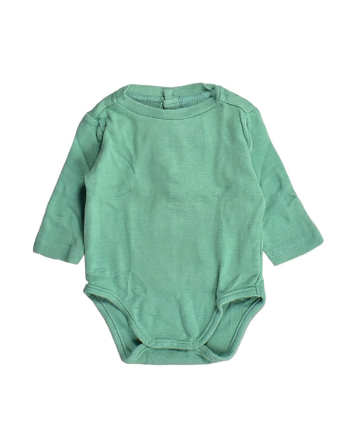 A Green Long Sleeve Bodysuits from Chateau de Sable in size 0-3M for boy. (Front View)