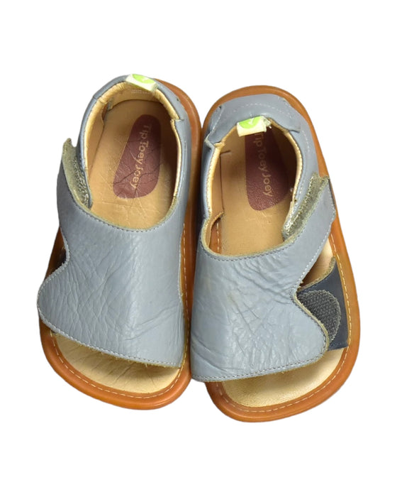 A Grey Sandals from Tip Toey Joey in size 18-24M for girl. (Back View)