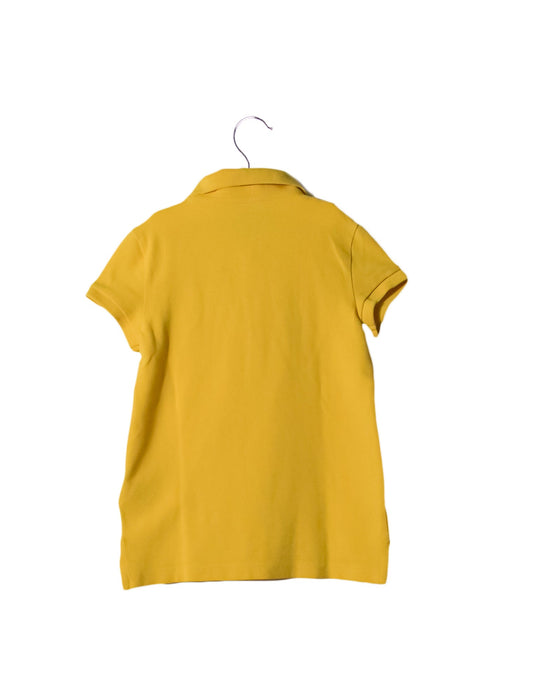 A Yellow Short Sleeve Polos from Polo Ralph Lauren in size 7Y for girl. (Back View)