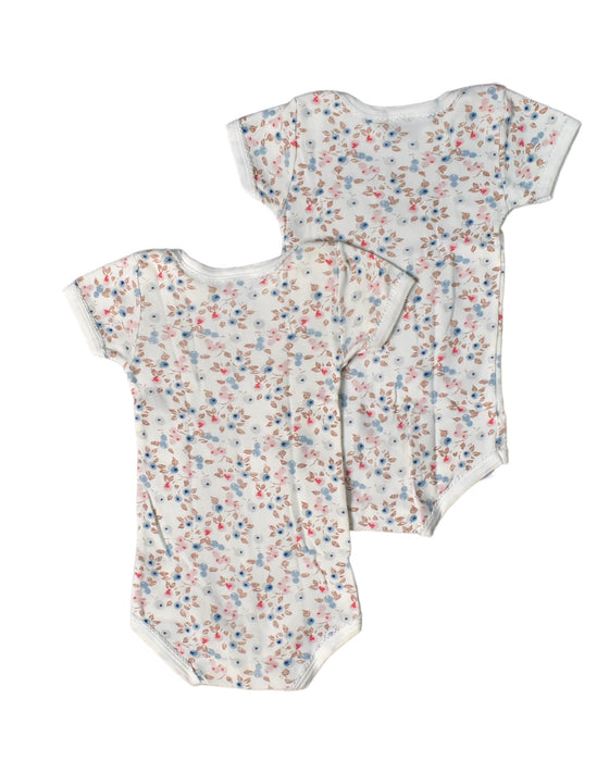 A White Bodysuits from Petit Bateau in size 6-12M for girl. (Back View)