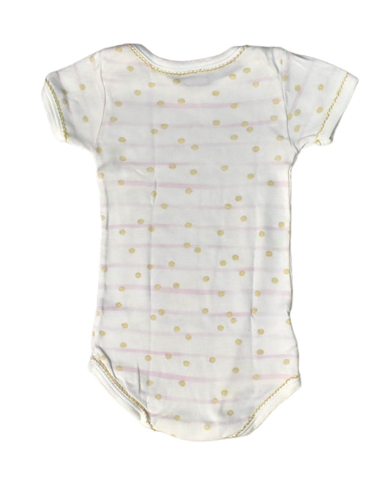 A White Bodysuits from Petit Bateau in size 6-12M for girl. (Back View)