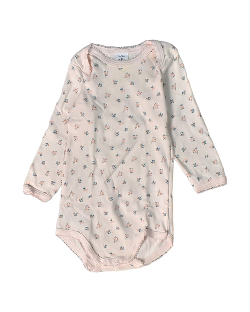 A Pink Bodysuits from Petit Bateau in size 6-12M for girl. (Front View)