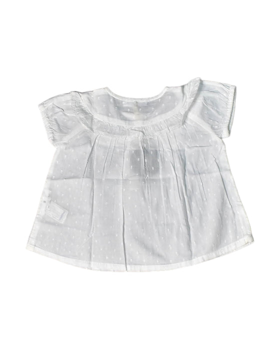 A White Short Sleeve Tops from Bout'Chou in size 6-12M for girl. (Back View)