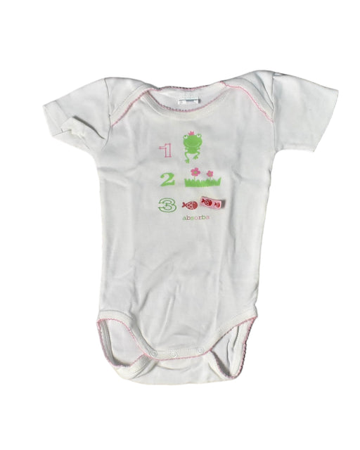 A White Bodysuits from Absorba in size 6-12M for girl. (Front View)