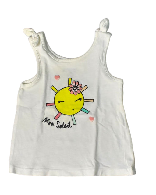 A White Sleeveless Tops from Orchestra in size 6-12M for girl. (Front View)