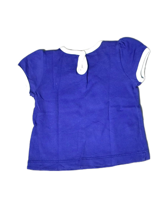 A Blue Short Sleeve Tops from Petit Bateau in size 0-3M for girl. (Back View)