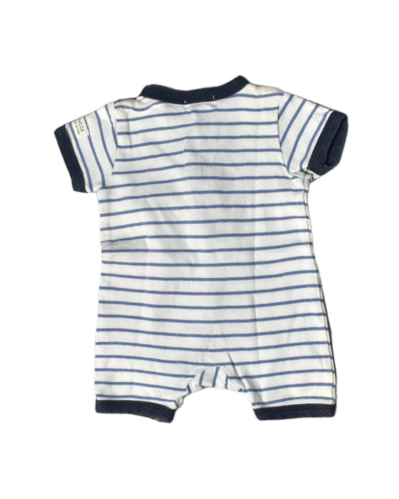 A White Rompers from Newbie in size 0-3M for boy. (Back View)