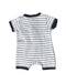 A White Rompers from Newbie in size 0-3M for boy. (Back View)