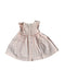 A Pink Sleeveless Dresses from Petit Bateau in size 3-6M for girl. (Back View)