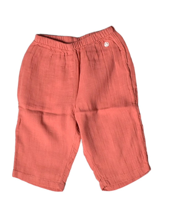 A Orange Casual Pants from Petit Bateau in size 3-6M for girl. (Front View)