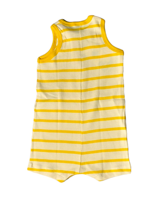 A Yellow Rompers from Petit Bateau in size 3-6M for boy. (Back View)