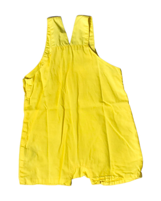 A Yellow Overall Shorts from Chateau de Sable in size 3-6M for neutral. (Back View)